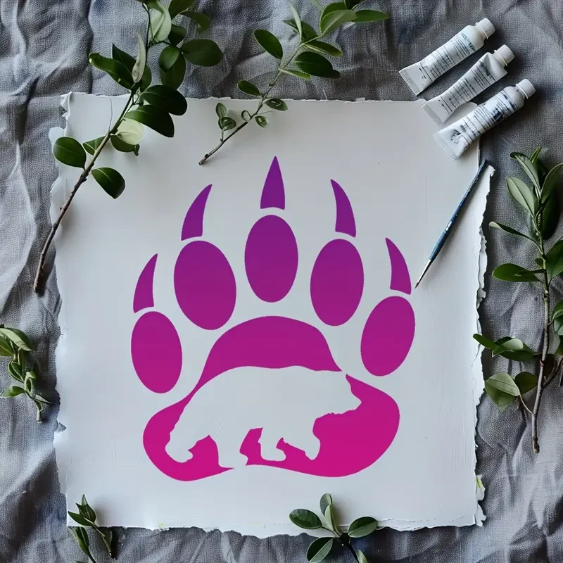 Bear Paw Print Template