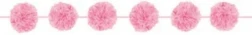 Fluffy Garland - New Pink - Pack of 2