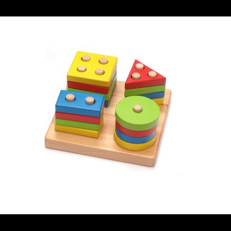 Baby Game Toys Wooden Puzzle Educational Toy Geometric shapes Game Toys Stick Baby Kid Children Intelligence Puzzle for Kid