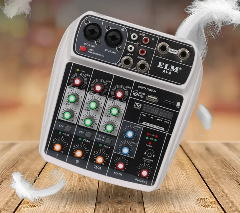 Performance Singing Recording Portable Mixer 4-way Mixer