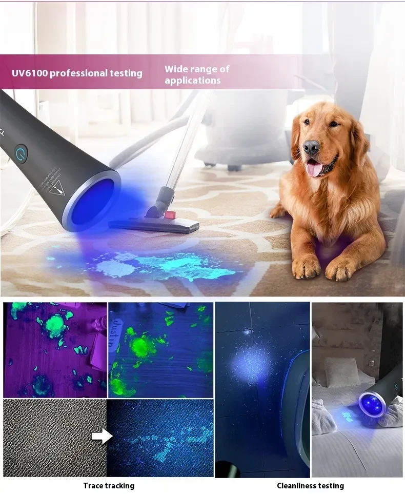 UV Flashlight Pet Urine Stain Marks Insect Epidemic Prevention Detector
