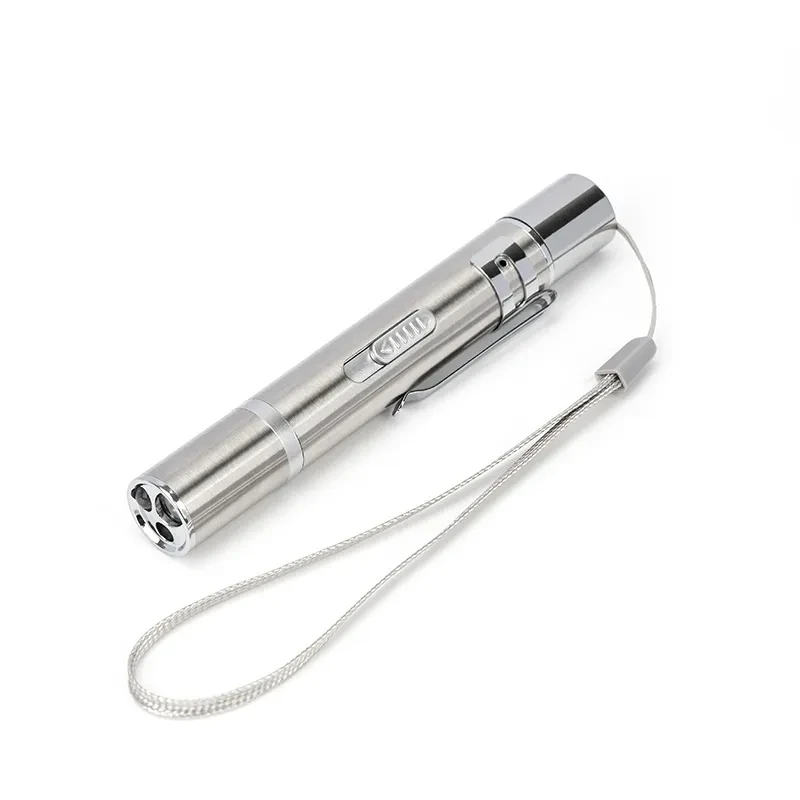 Laser Pointer Cat Toy, Red Dot LED Light Pointer Interactive Toys Indoor Cats Dogs, Long Range 5 Modes Lazer Projection Playpen For Kitten Outdoor Pet Chaser Tease Stick Training Exercise,USB Recharge