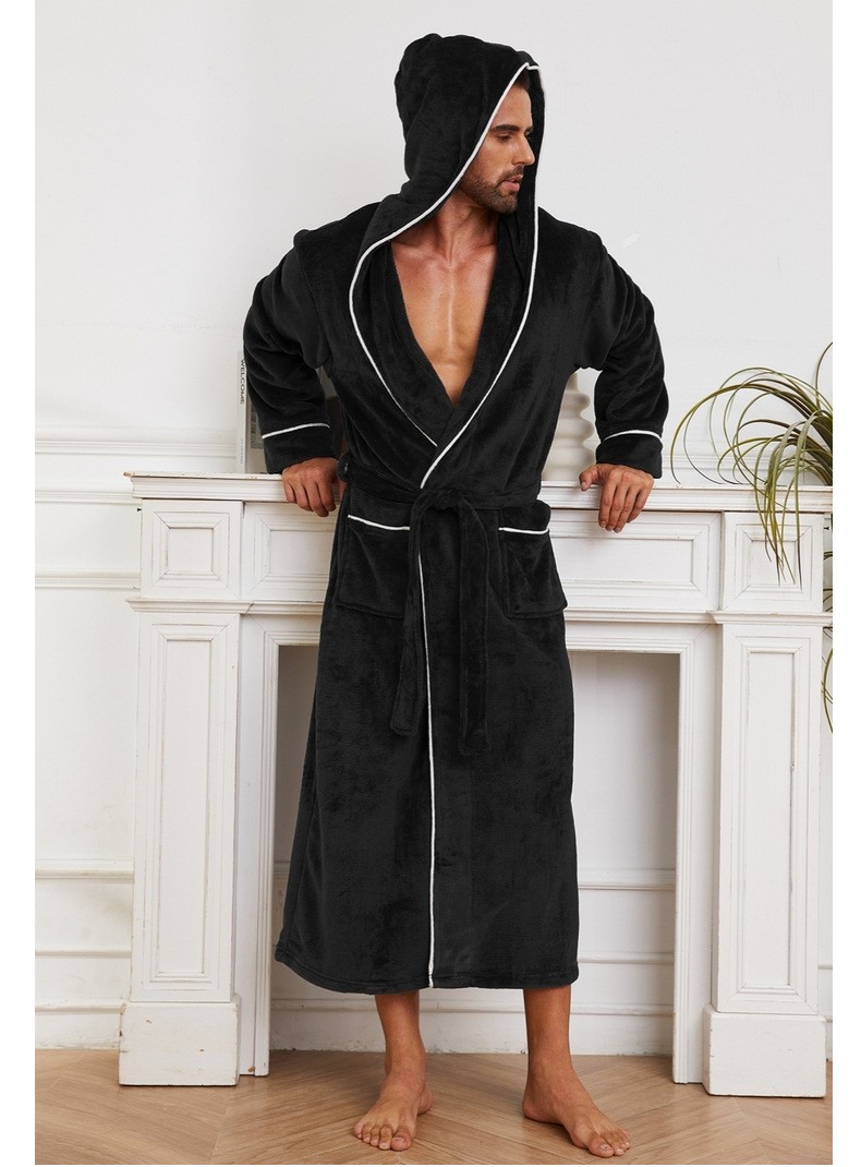 Fashion Men's Flannel Bathrobe Pajamas Women