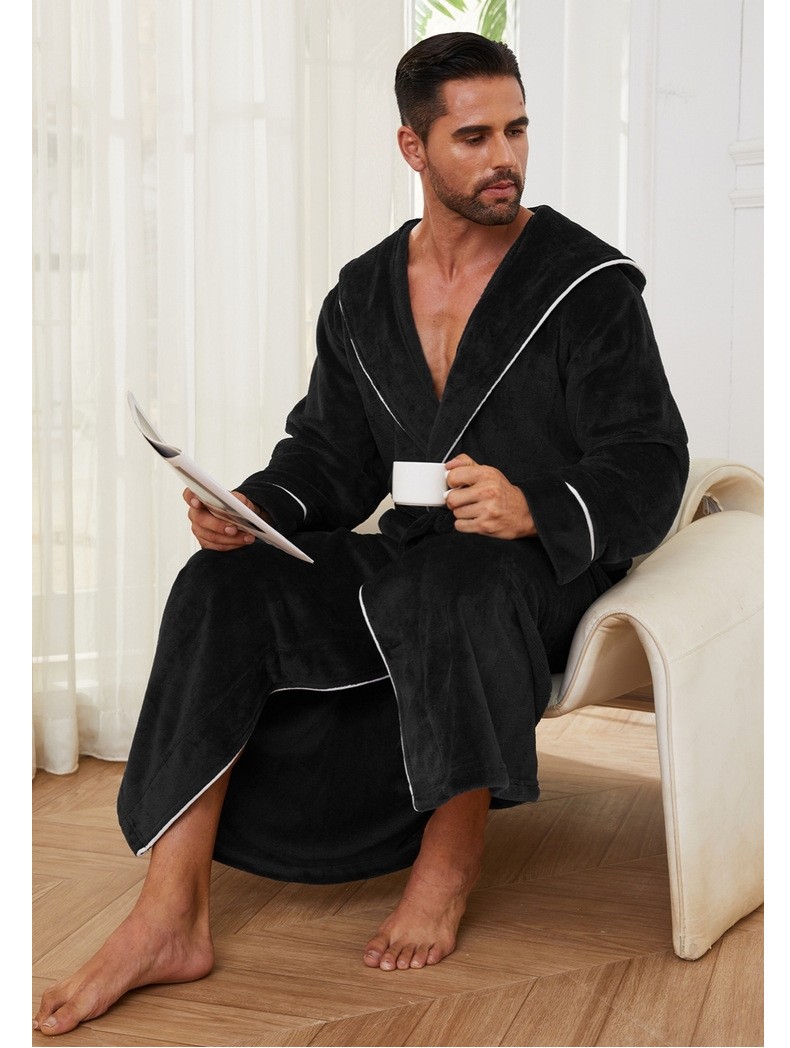 Fashion Men's Flannel Bathrobe Pajamas Women