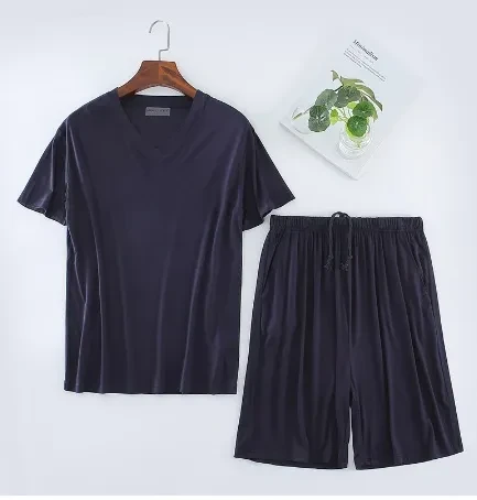 Men's Short Sleeved Shorts Set For Sports And Leisure