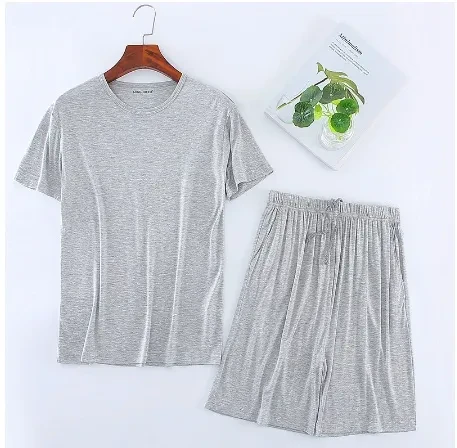 Men's Short Sleeved Shorts Set For Sports And Leisure