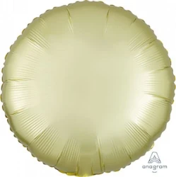 45cm Standard Balloon HX Satin Luxe Pastel Yellow Circle