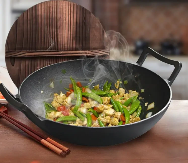 Non-Stick Cast Iron Wok