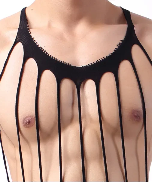 Men's One Piece Net Socks Set Transparent Ultra-thin High Stretch