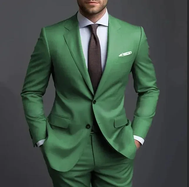 Business Casual Men's Fashion Suit Two-piece Suit