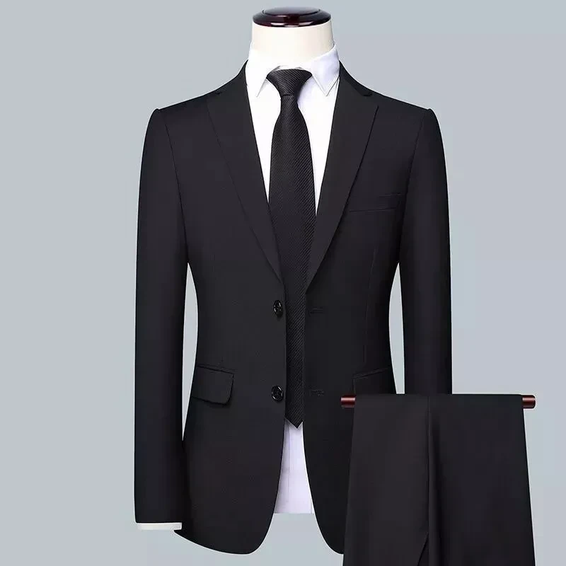 Suit Set Three-piece Set Men's Korean Style Slim Fit Business