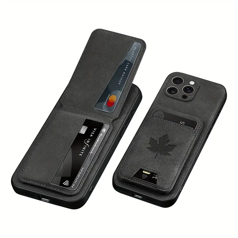 Luxury Faux Leather Wallet Phone Case for iPhone