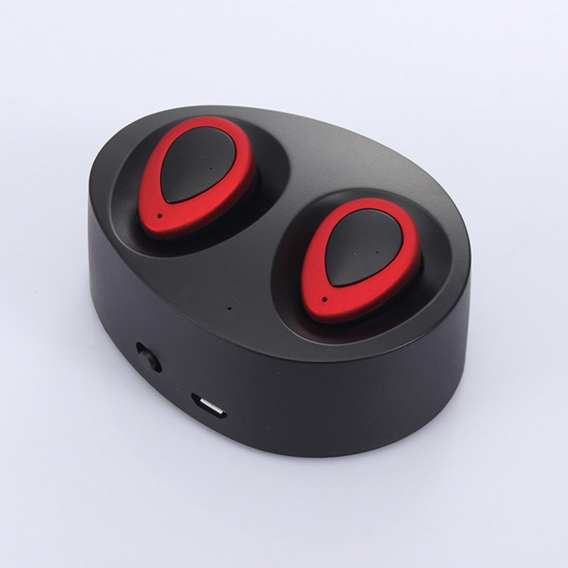 Binaural wireless bluetooth headset to ear running stereo bluetooth headset