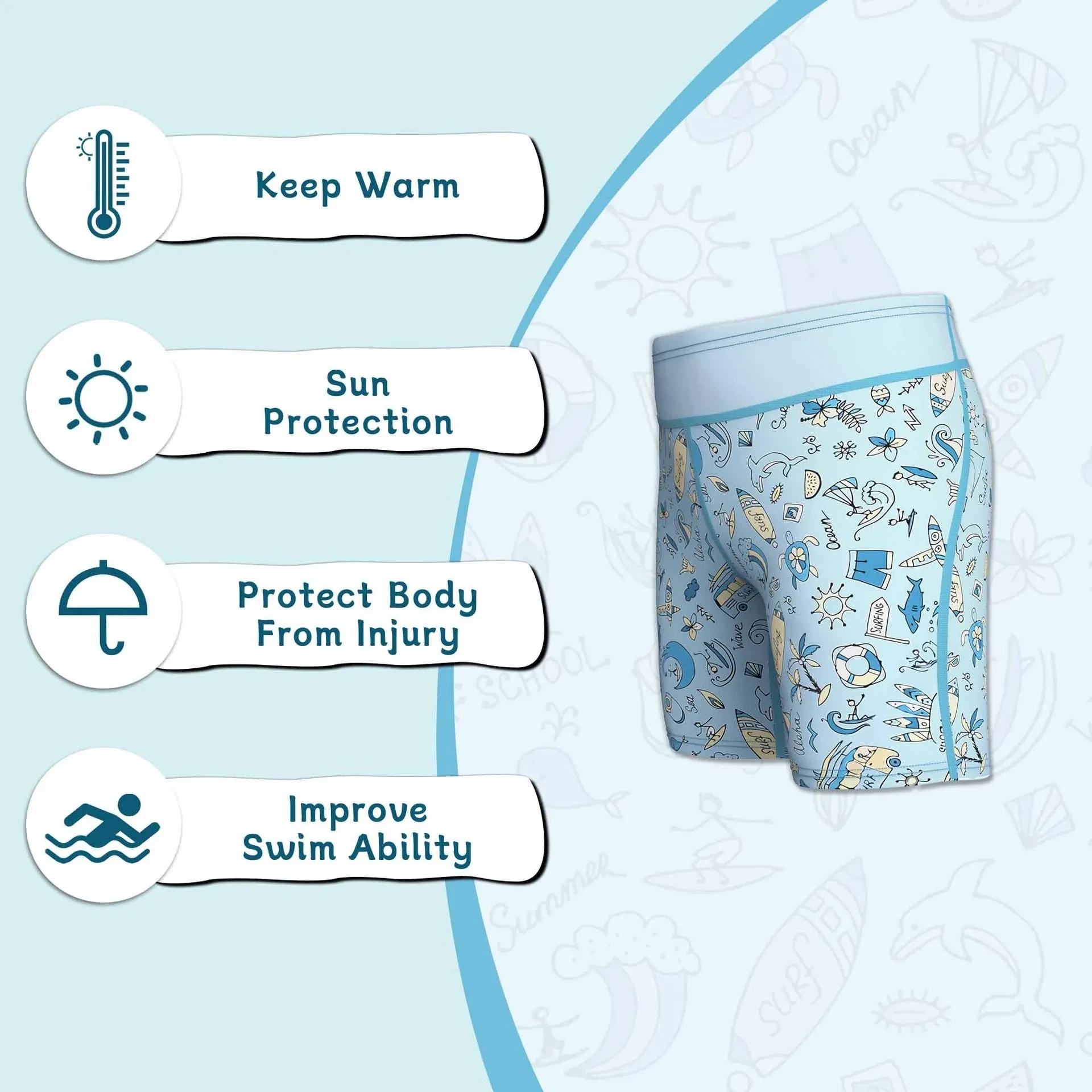 Warm Surfing Upstream Neoprene Swimming Trunks