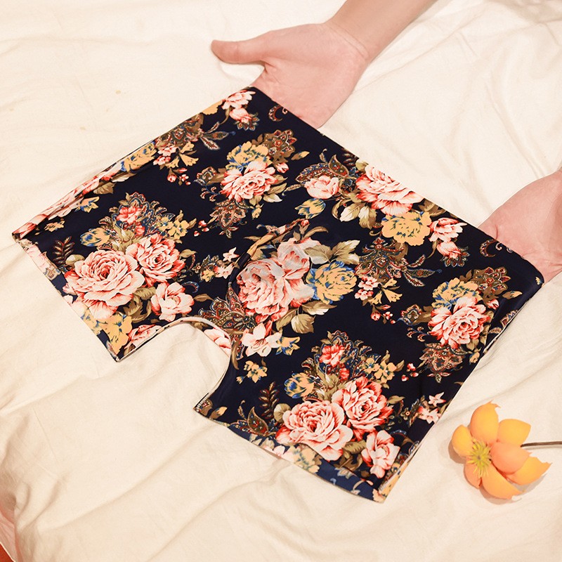 Summer Printed Men's Ice Silk Seamless Panties