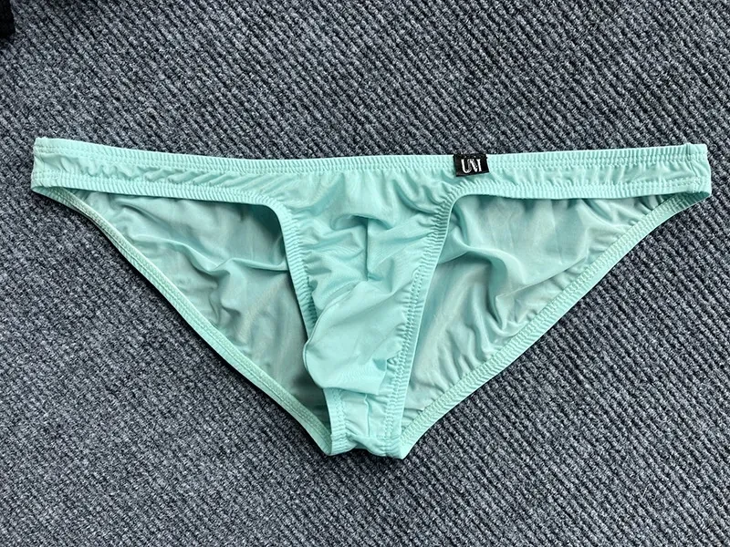 New Upturned Men's Low Waist Ice Silk Briefs