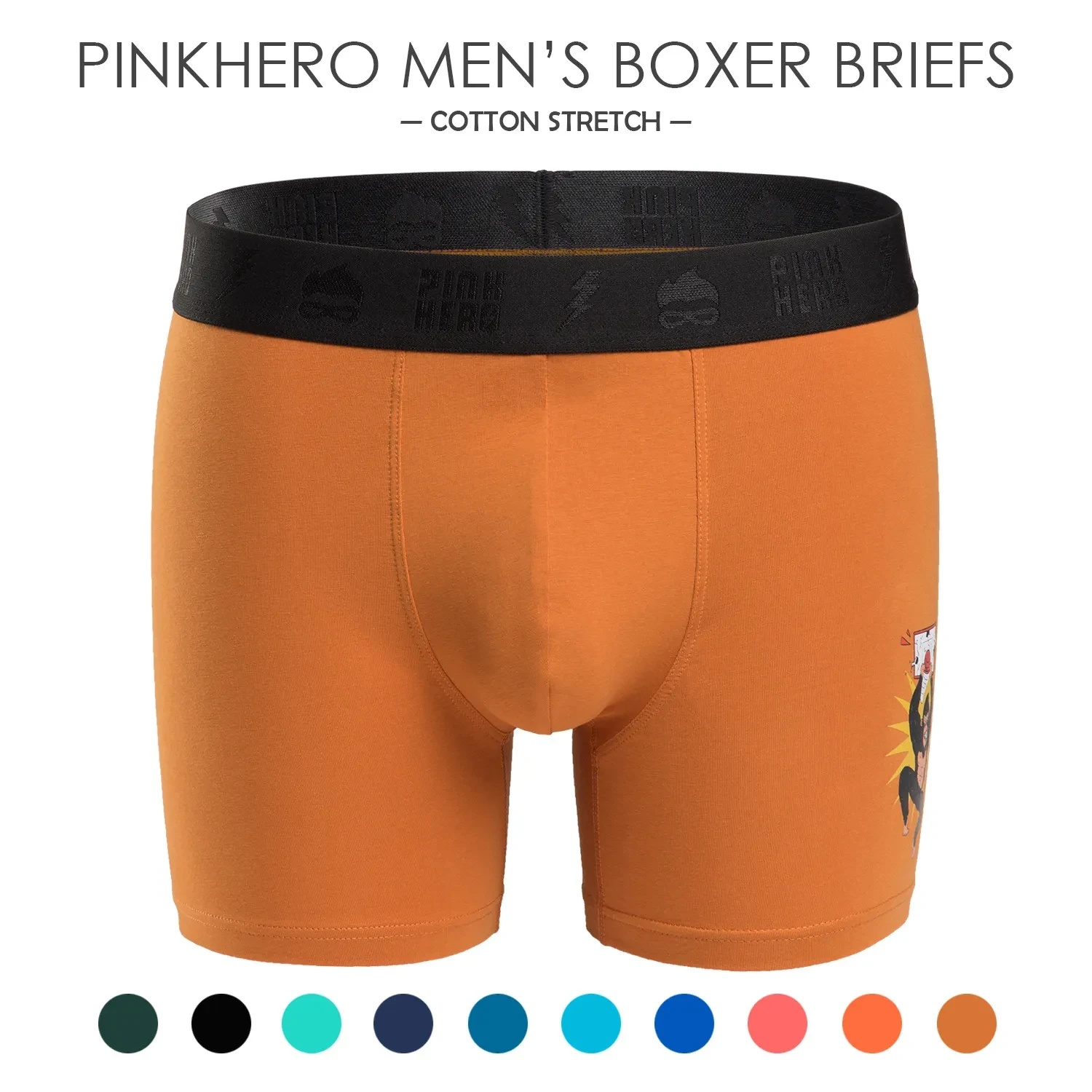 Cotton Pull Frame Fine Thin Floral-print Men's Boxer Briefs