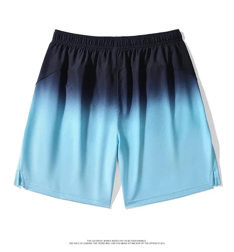 Summer Thin Ice Silk Shorts Men's Gradient Sports Beach Pants