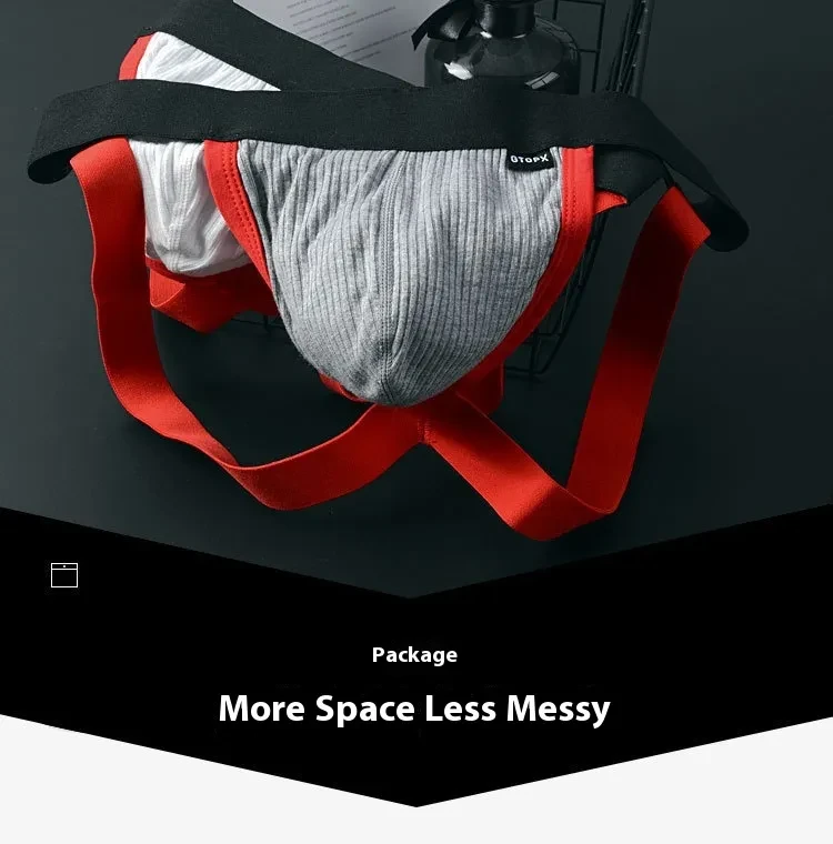 Men's Personality Rib Front U T-back