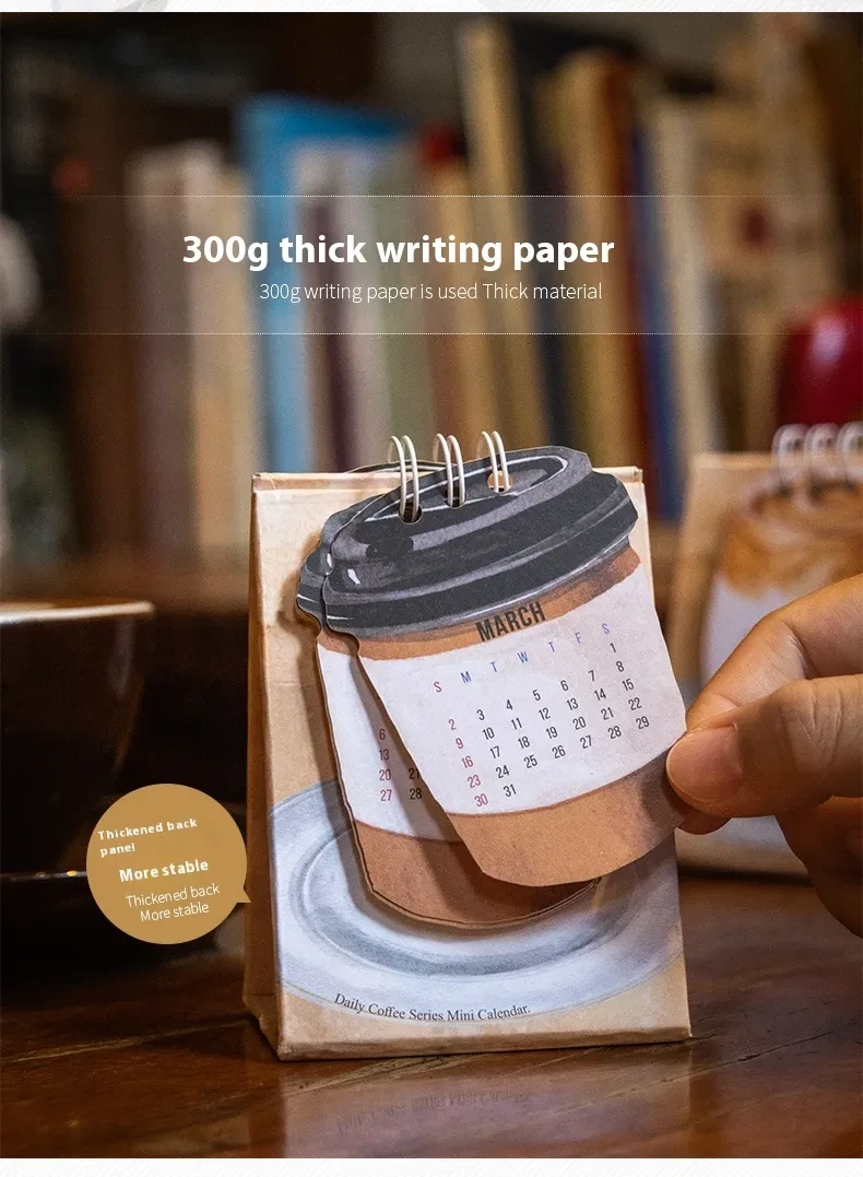 Coffee Coffee Mini Small Desk Calendar Per Day