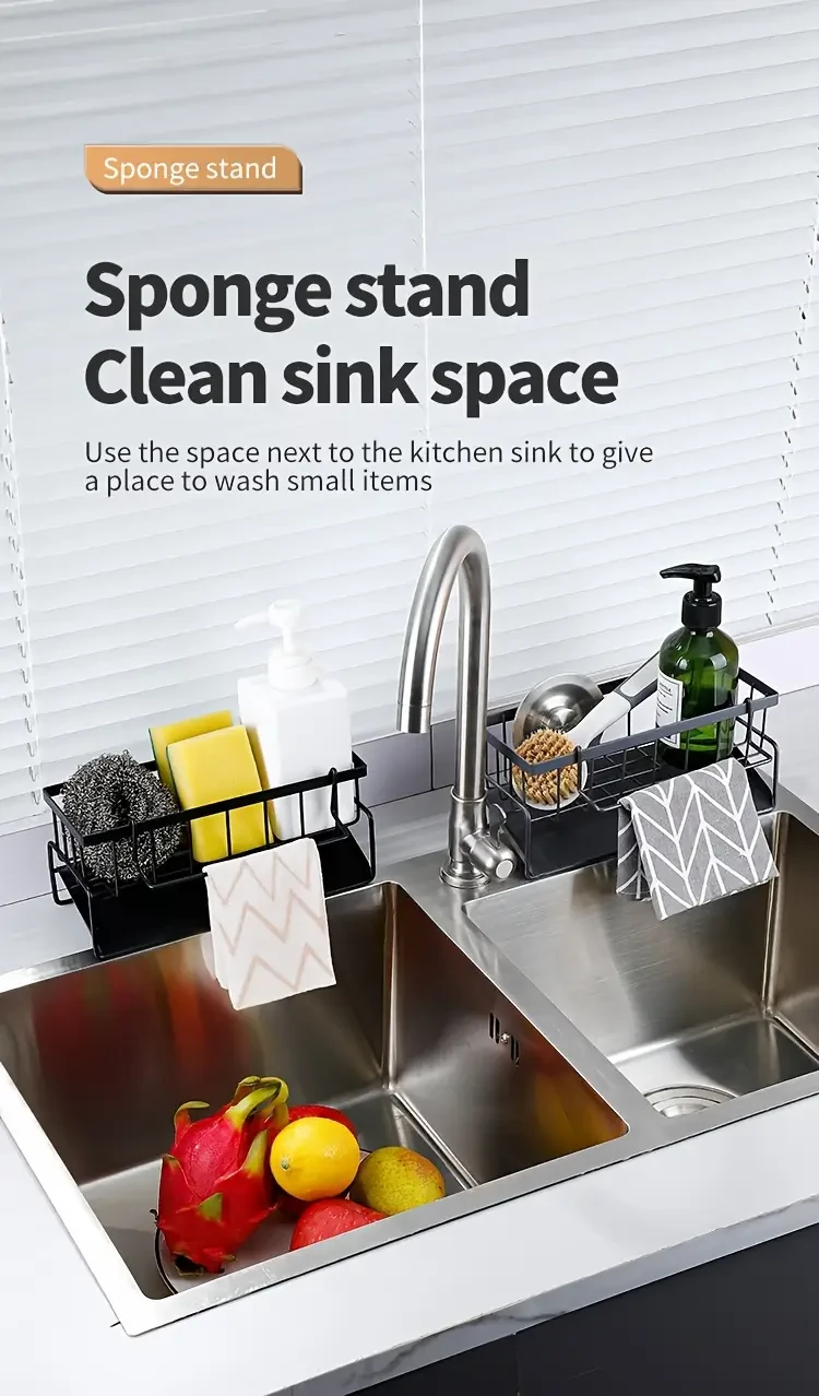 Drain Rack For Sponge, Brush, Towel, Hand, Bathroom And Kitchen Supplies