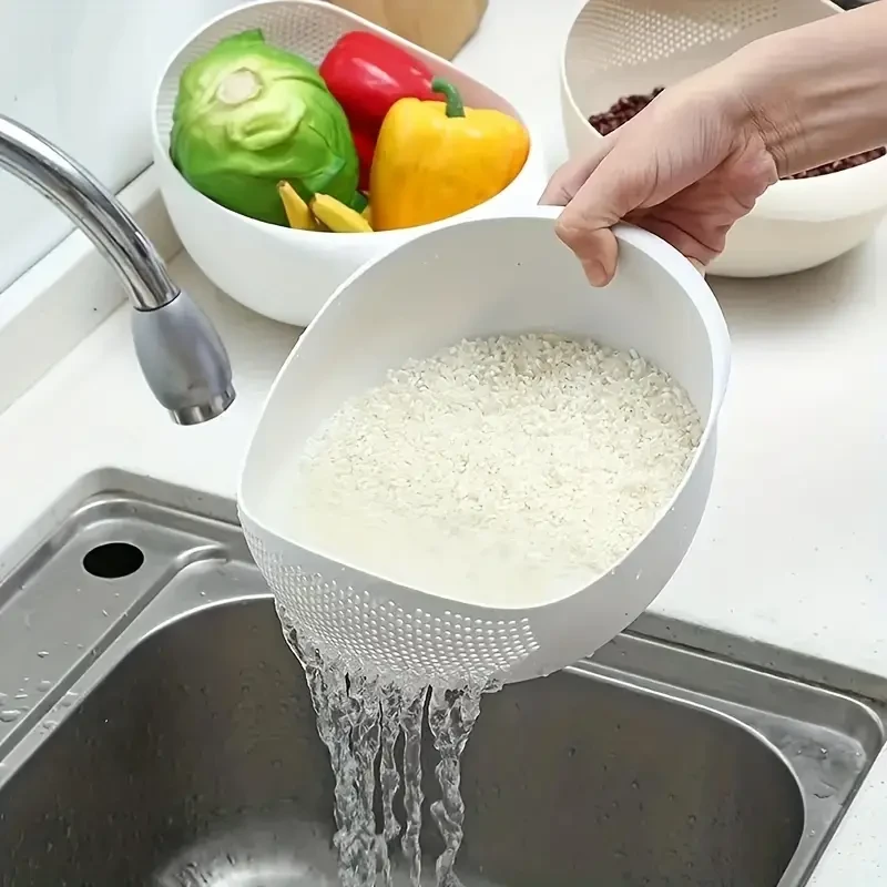 Drain washing rice sieve