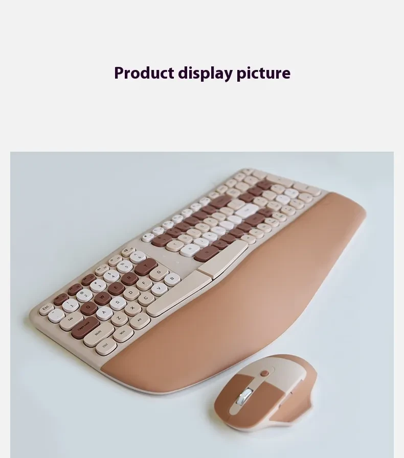 Ergonomic Veneer Wrist Splint Wireless Keyboard And Mouse Set
