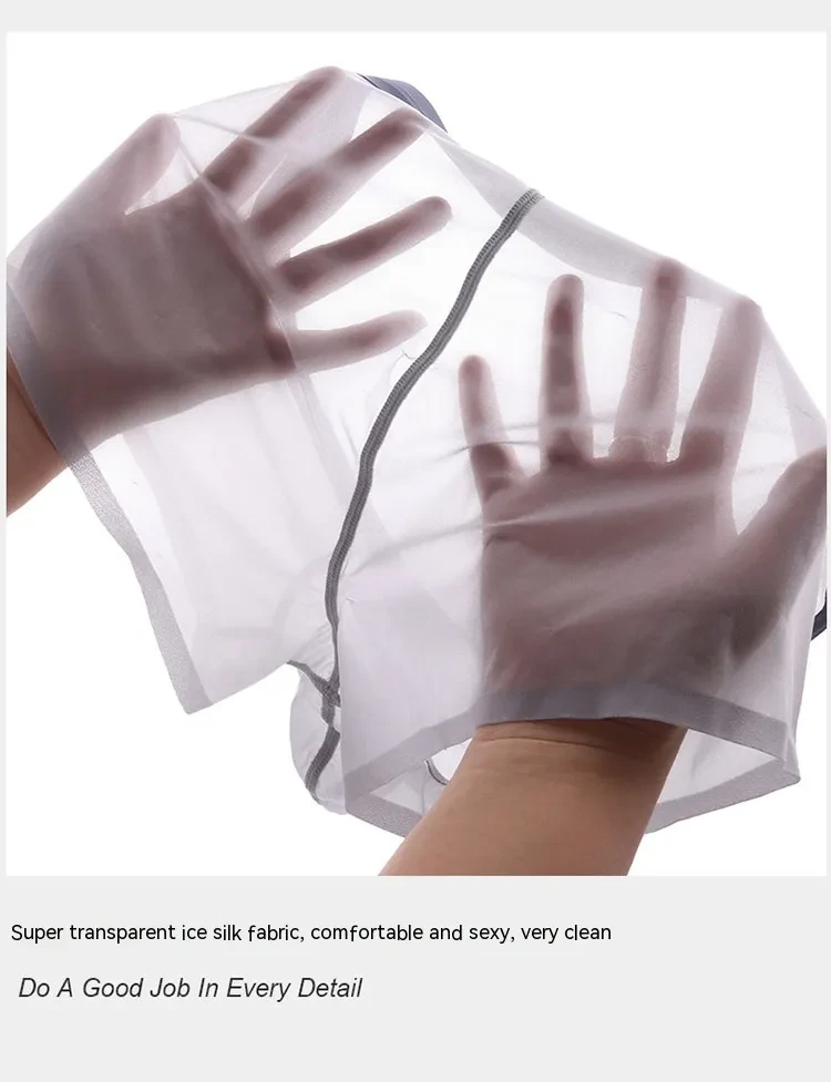 Ultra-thin Transparent Ice Silk Low Waisted Underwear