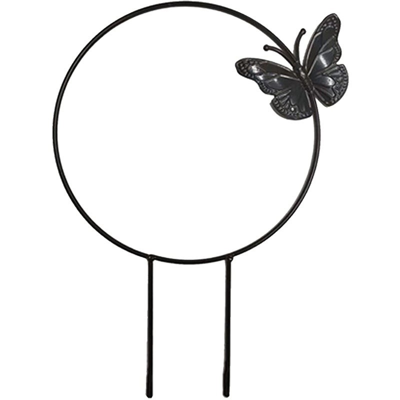 Pot Support Plant Climbing Frame Creative Flower Support Flower Arrangement Climbing Vine Flower Butterfly Round 23X34cm