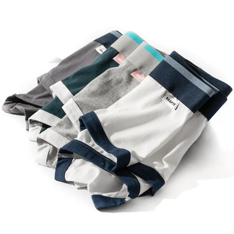 Men's Purified Cotton Underwear Personality Solid Color Boxers