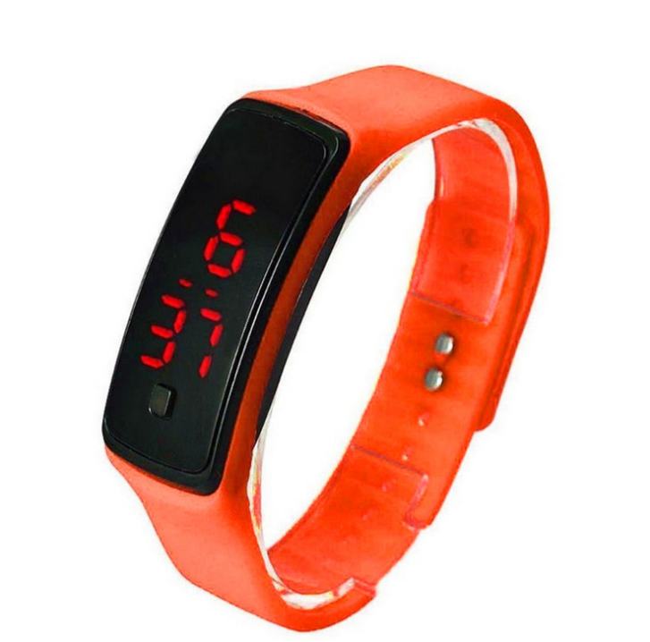 LED Bracelet Watch Thin Girl Men Sports Silicone Digital LED Wristwatches Women Watch Female Clock