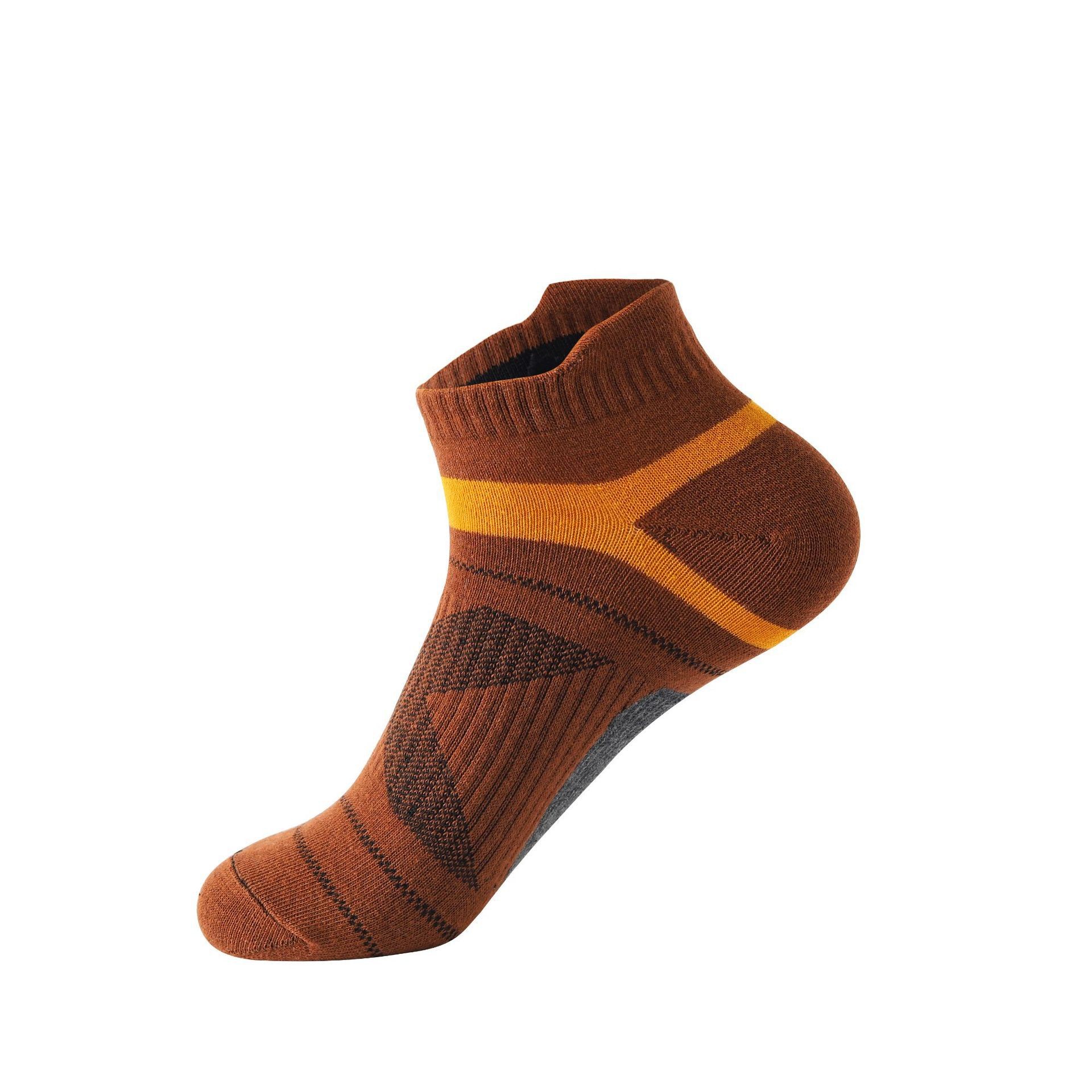 Men's Summer Thin Fashion Color Matching Socks Coffee