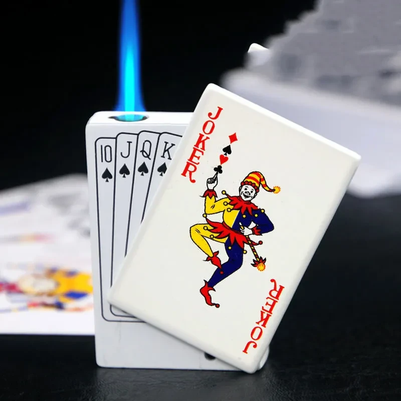 Poker Card Metal Windproof Straight Forward Creative Personalized Lighter