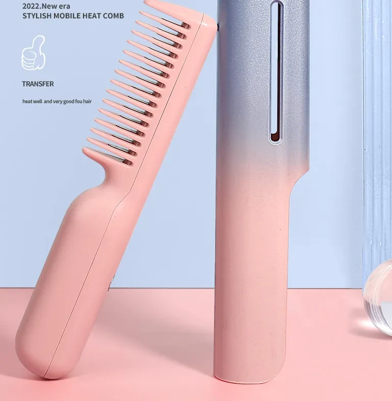 Wireless Charging Straight Hair USB Negative Ion Heating Comb