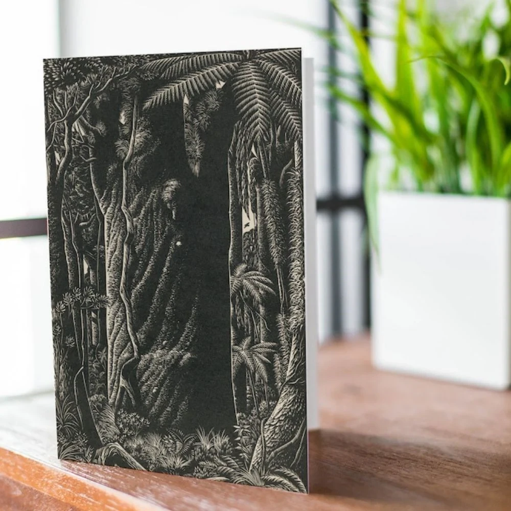 E. Mervyn Taylor - Card - Giant Kauri, Waipoua; 1953