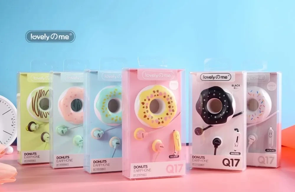 Creative donut winding music subwoofer mobile phone diy big computer headset wired girl male sports gift