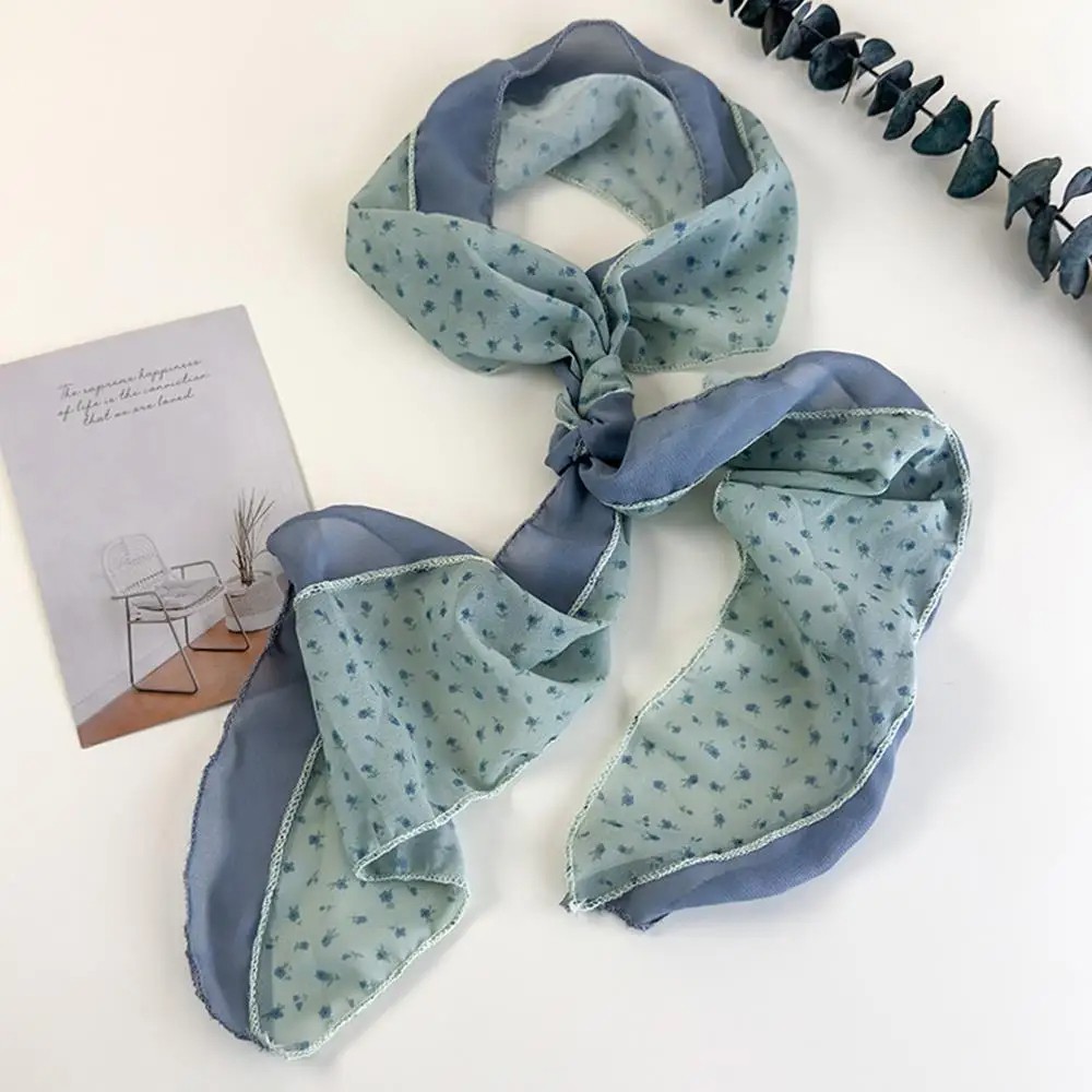 140cm Y2K Women Long Scarf Silk Bag Ribbon Headbands