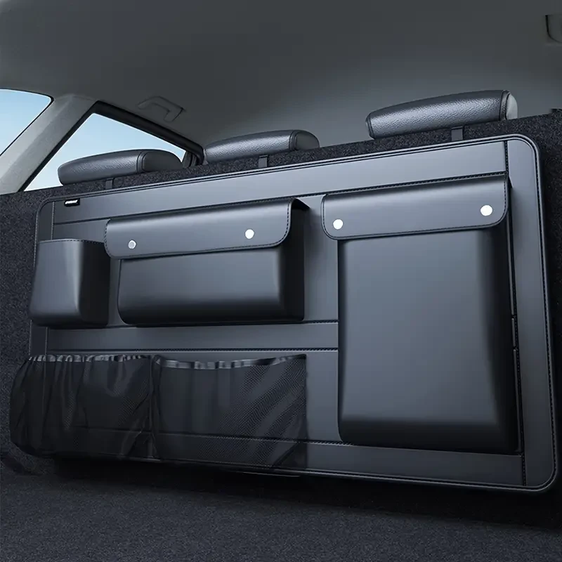 Multi-Functional Car Trunk Organizer with Seat Back Storage