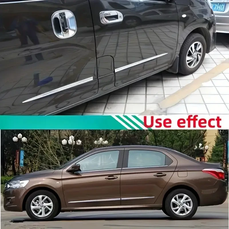 4pcs Car Door Protector ABS Electro Chrome Anti-Collision Strips