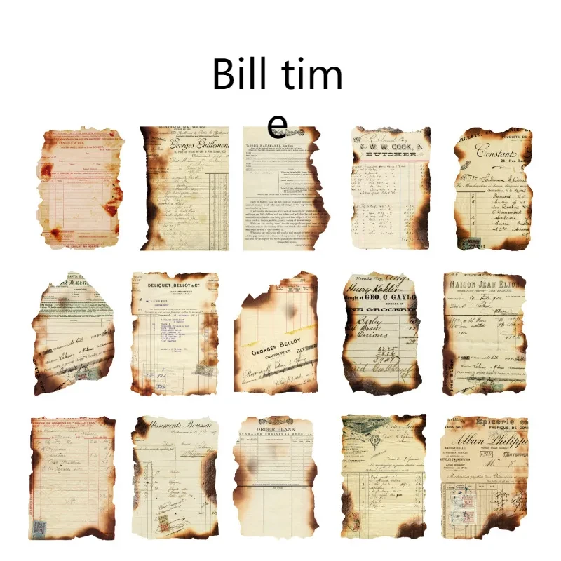 Sugar Poem Retro Anomalous Burnt Material Paper Burnt Fragments Series