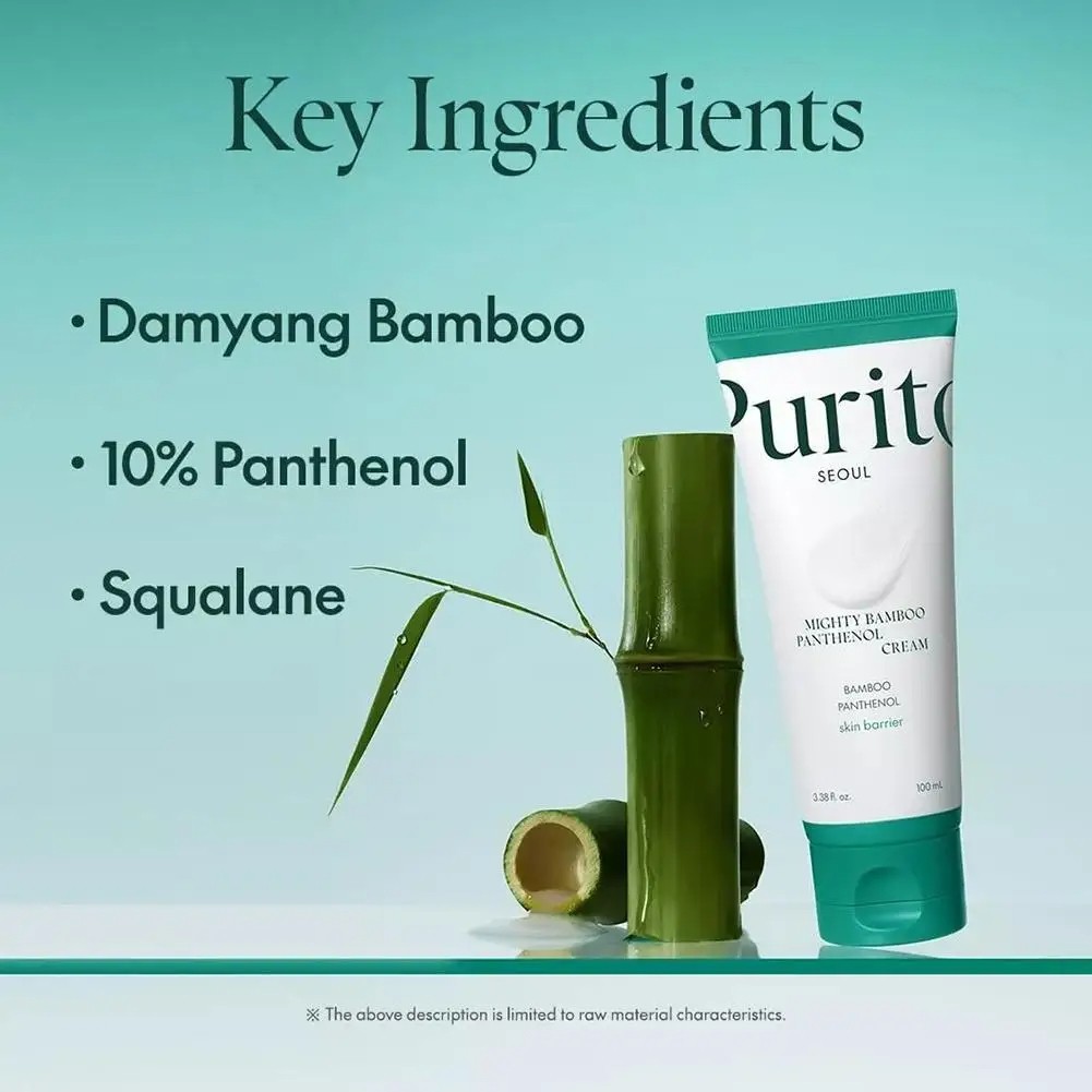 Purito Cream Bamboo Extract Panthenol - Intensive Moisturizing, Repairing, Revitalizing, and Soothing