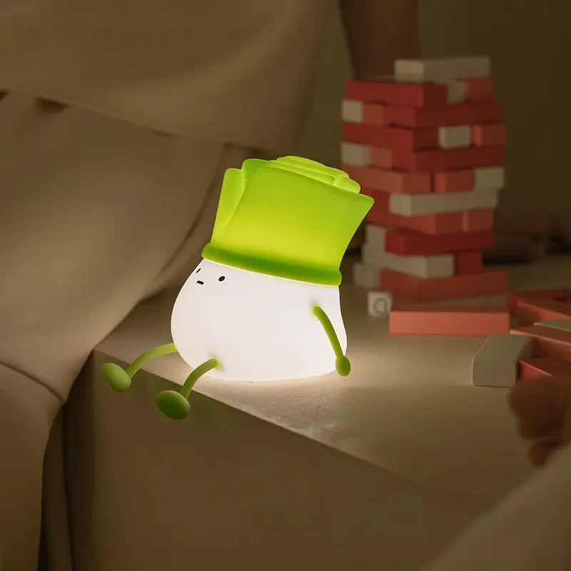 Green Chinese OnionNight Light Decompression Desktop Decoration Home Decor