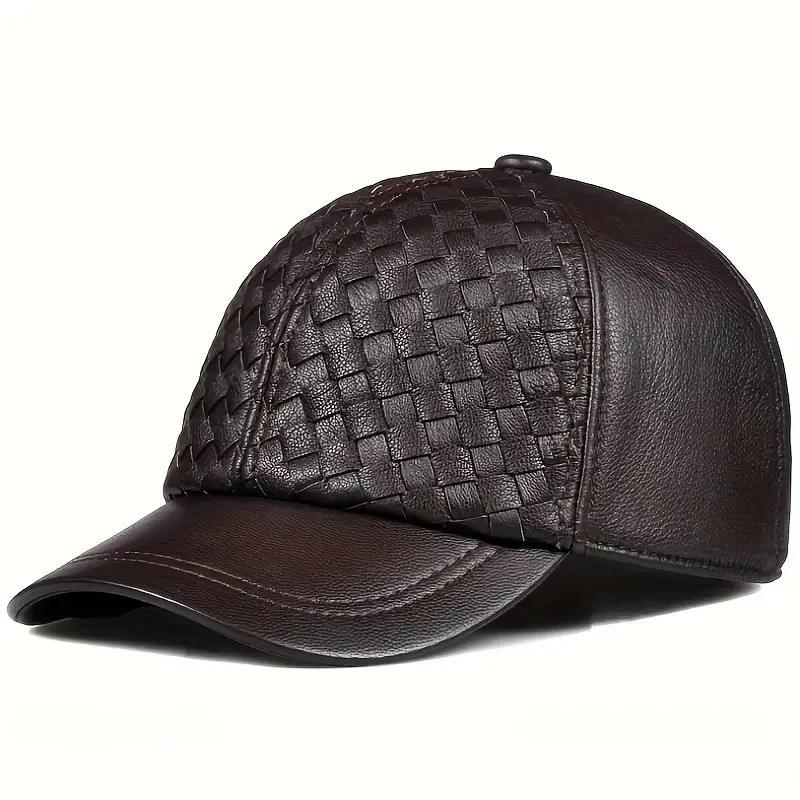 Luxurious Black Sheepskin Baseball Cap